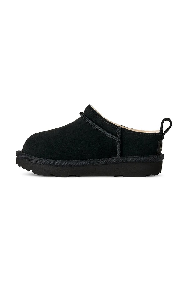 Черевики зимові дитячі замшеві UGG CLASSIC MICRO колір чорний фото 4