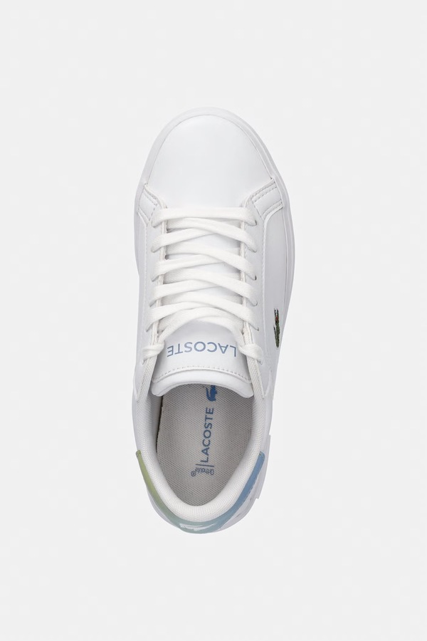 Дитячі кросівки Lacoste колір білий фото 4