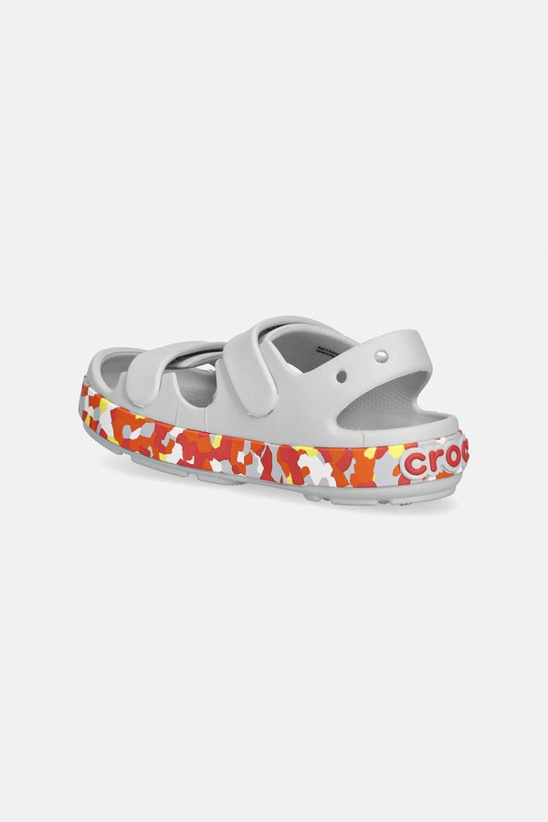 Босоніжки дитячі Crocs CROCBAND CRUISER GLOW CONFETTI BAND SANDAL K колір сірий фото 2