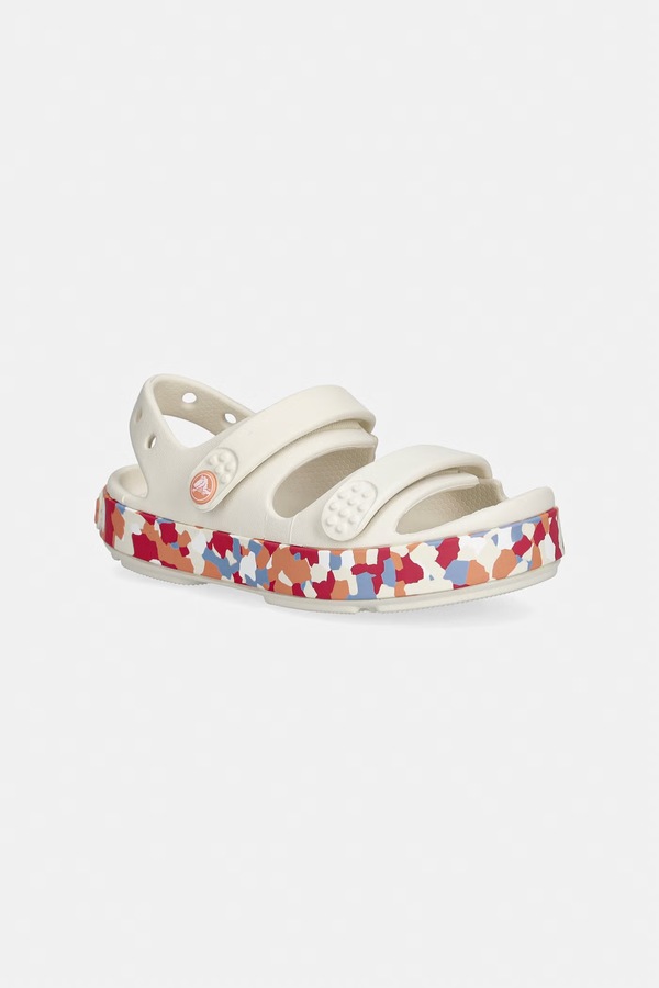 Босоножки детские Crocs CROCBAND CRUISER GLOW CONFETTI BAND SANDAL T цвет бежевый
