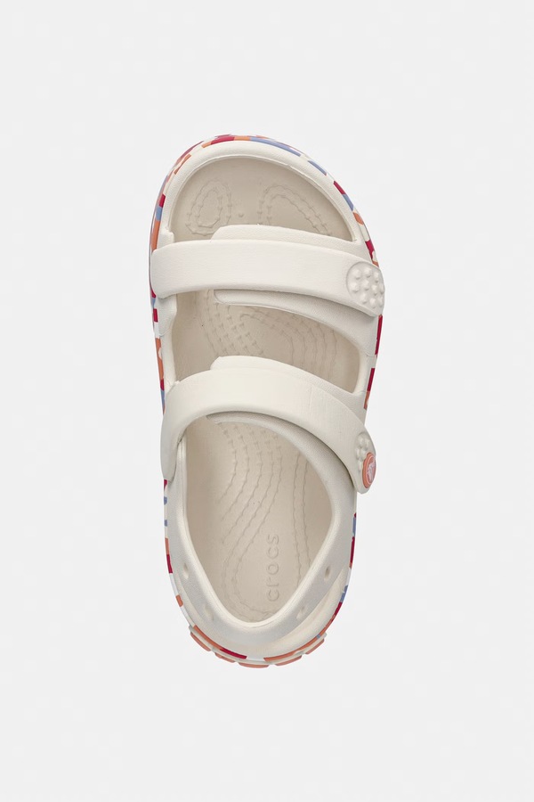 Босоніжки дитячі Crocs CROCBAND CRUISER GLOW CONFETTI BAND SANDAL T колір бежевий фото 4