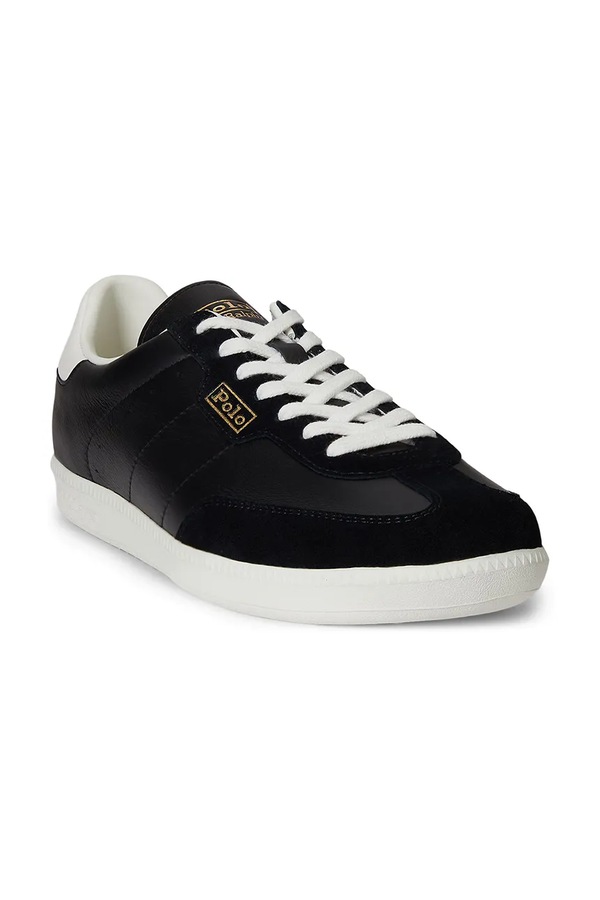 Кожаные кроссовки Polo Ralph Lauren Field Ct 200 цвет черный