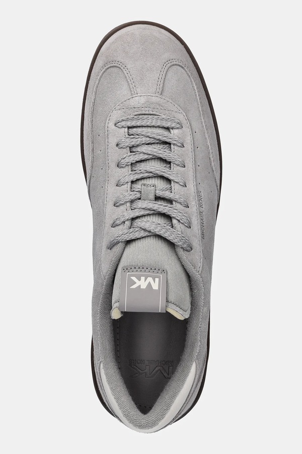 Замшеві кросівки Michael Kors Wilton Lace Up колір сірий фото 4