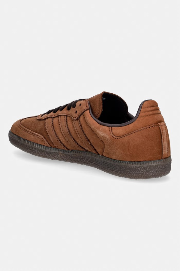 Кросівки з нубуку adidas Originals Samba OG колір коричневий фото 2