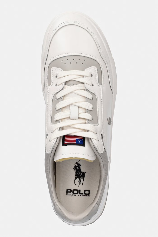 Шкіряні кросівки Polo Ralph Lauren Kenmare колір білий фото 4