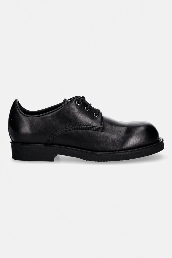 Шкіряні туфлі MM6 Maison Margiela колір чорний