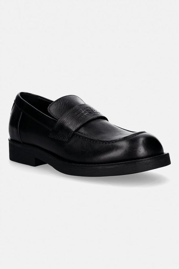 Шкіряні мокасини MM6 Maison Margiela колір чорний