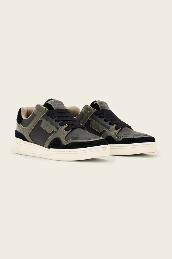 Кожаные кроссовки AllSaints Regan Plus Low Top цвет зеленый