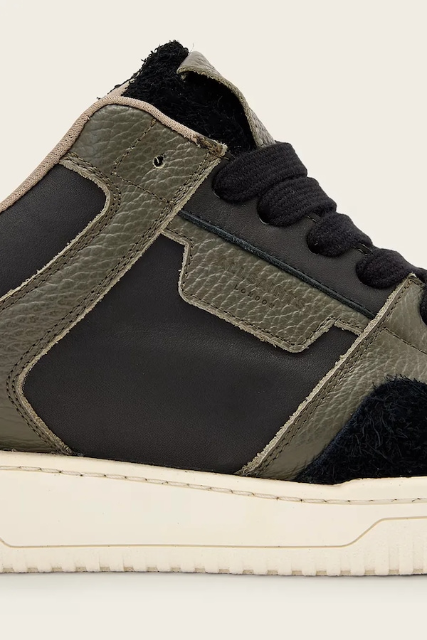 Шкіряні кросівки AllSaints Regan Plus Low Top колір зелений фото 4