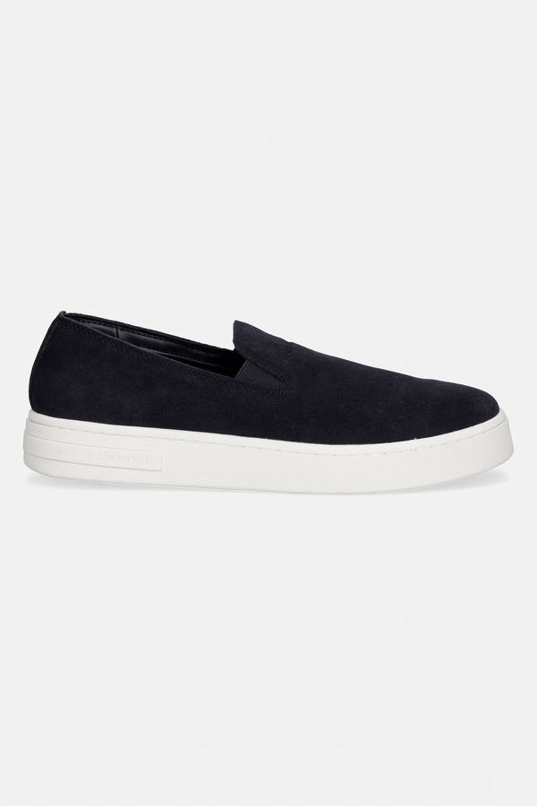 Мокасини чоловічі замшеві Armani Exchange колір темно-синій фото 2