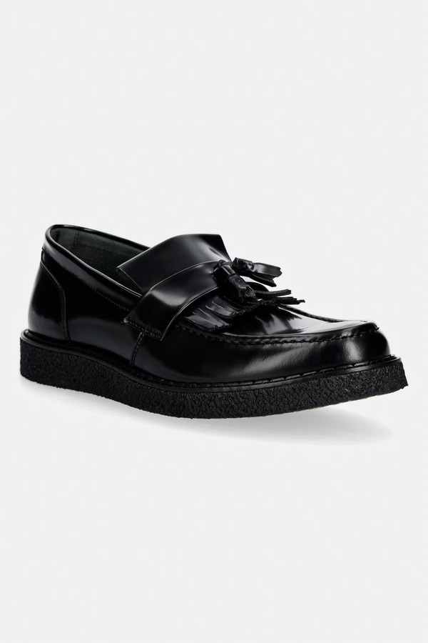Лофери чоловічі шкіряні Fred Perry колір чорний