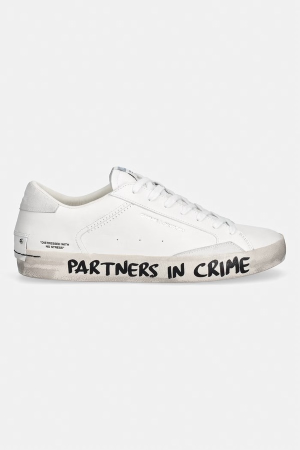 DISTRESSED кроссовки мужские кожаные Crime London цвет белый