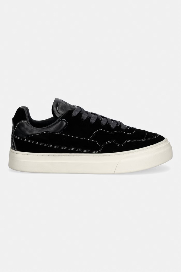 OM6c PEARL OMNI SILK SUEDE кросівки чоловічі замшеві Stepney Workers Club колір чорний