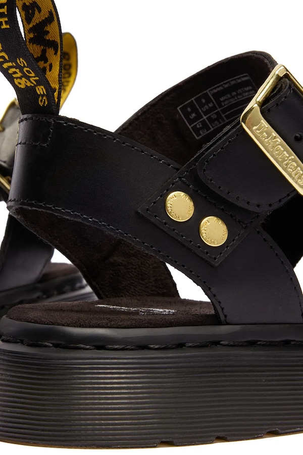 Босоніжки шкіряні Dr. Martens Gryphon колір чорний фото 4
