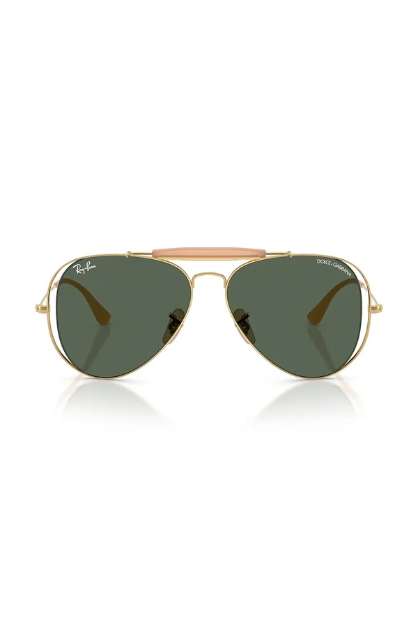 Солнцезащитные очки авиаторы женские Ray-Ban X DOLCE&GABBANA цвет золотой фото 2