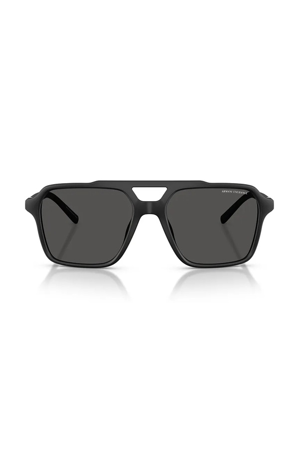 Сонцезахисні окуляри авіатори чоловічі Armani Exchange колір чорний фото 3
