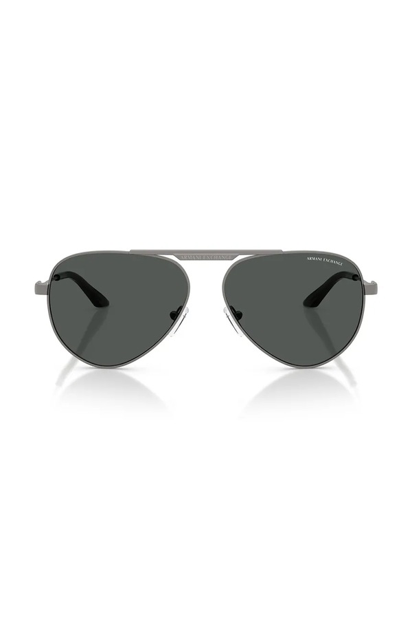 Сонцезахисні окуляри авіатори Armani Exchange колір сірий фото 4