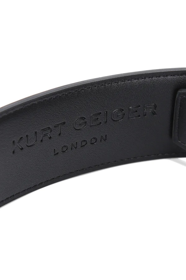 Ремінь жіночий шкіряний Kurt Geiger London Kensington колір чорний фото 4