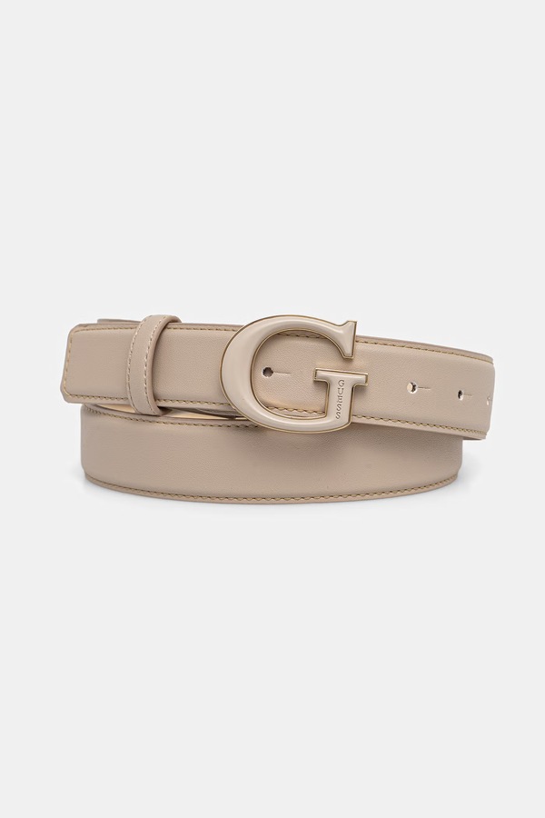 Ремень женский из искусственной кожи Guess цвет бежевый фото 2