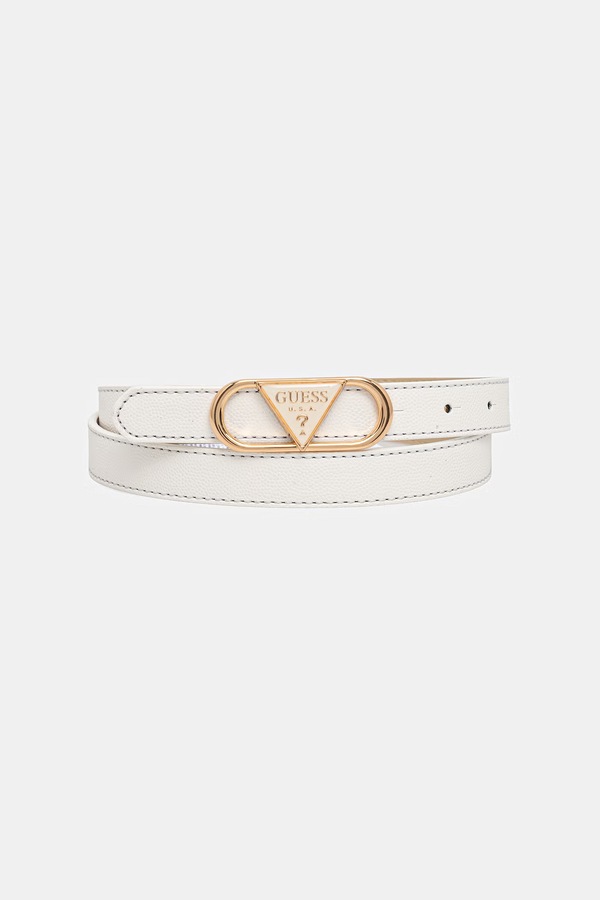 Ремінь жіночий зі штучної шкіри Guess колір білий фото 2