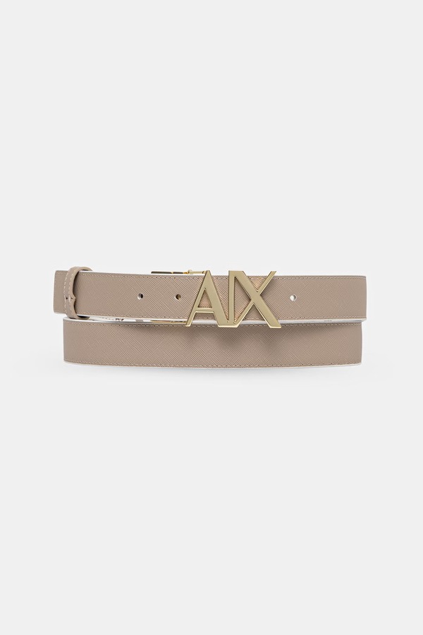 Двусторонний женский ремень из искусственной кожи Armani Exchange цвет бежевый