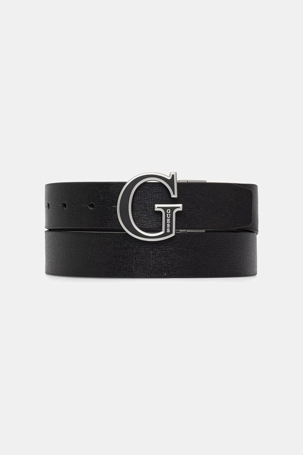 Шкіряний ремінь Guess колір чорний