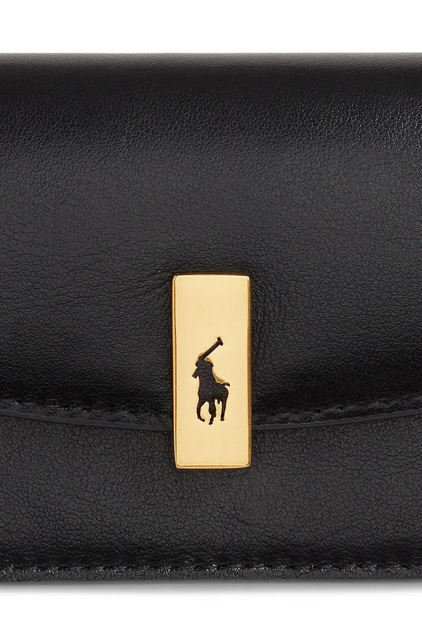 Шкіряний гаманець Polo Ralph Lauren колір чорний фото 4