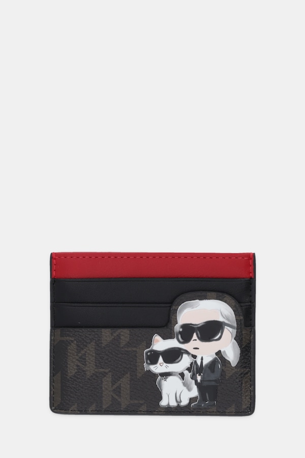 Чохол на банківські карти Karl Lagerfeld IKON MONOGRAM колір коричневий