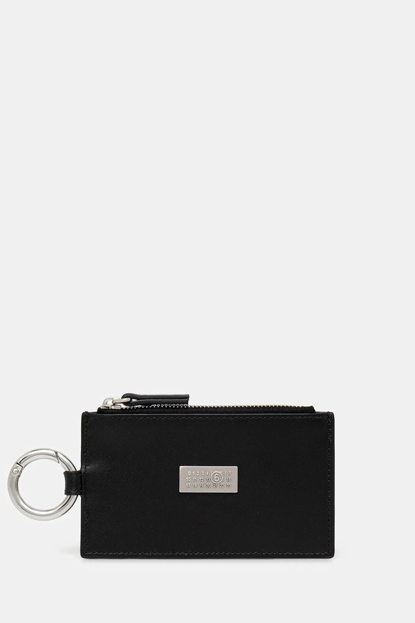 Шкіряний гаманець MM6 Maison Margiela колір чорний