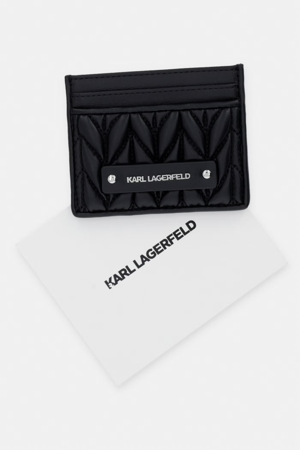 Чохол для карток жіночий Karl Lagerfeld K/WEAVE колір чорний фото 4