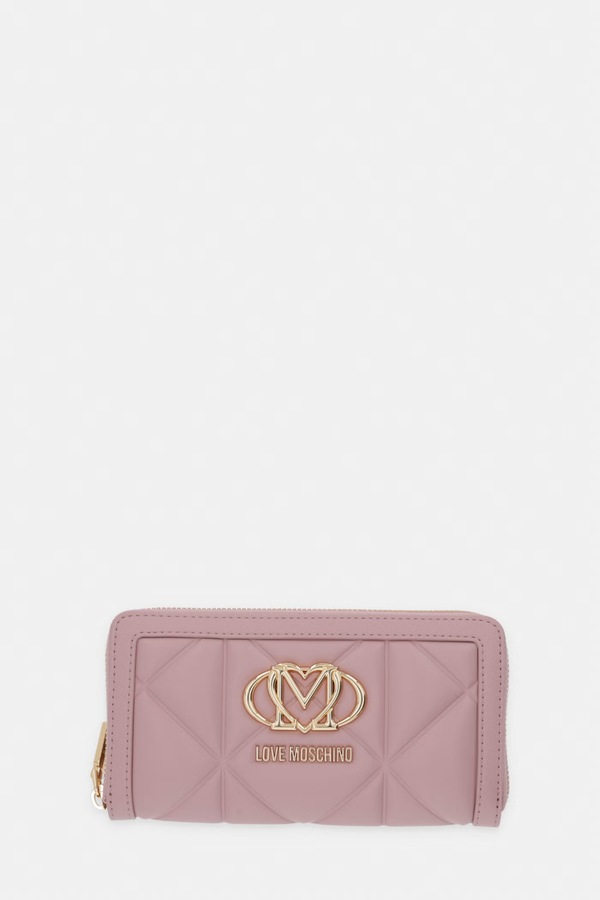 Гаманець жіночий зі штучної шкіри Love Moschino колір рожевий