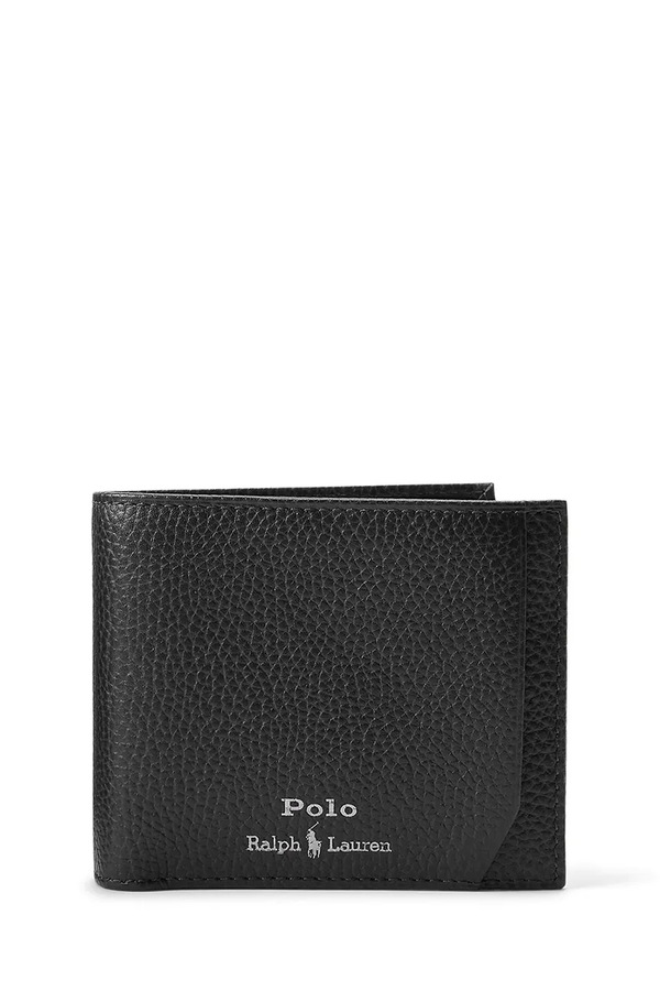 Шкіряний гаманець і брелок Polo Ralph Lauren колір чорний