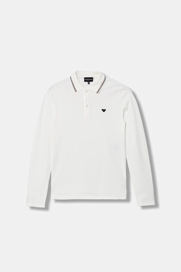 Дитячий лонгслів Emporio Armani колір білий