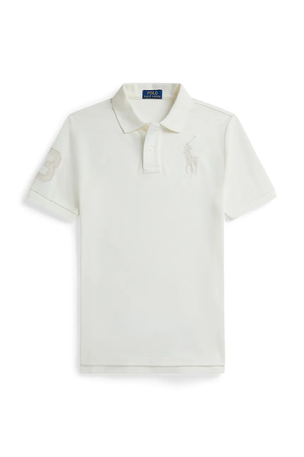 Детское хлопковое поло Polo Ralph Lauren цвет белый фото 2