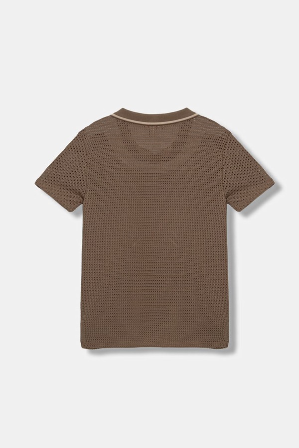 Детское поло Guess цвет коричневый