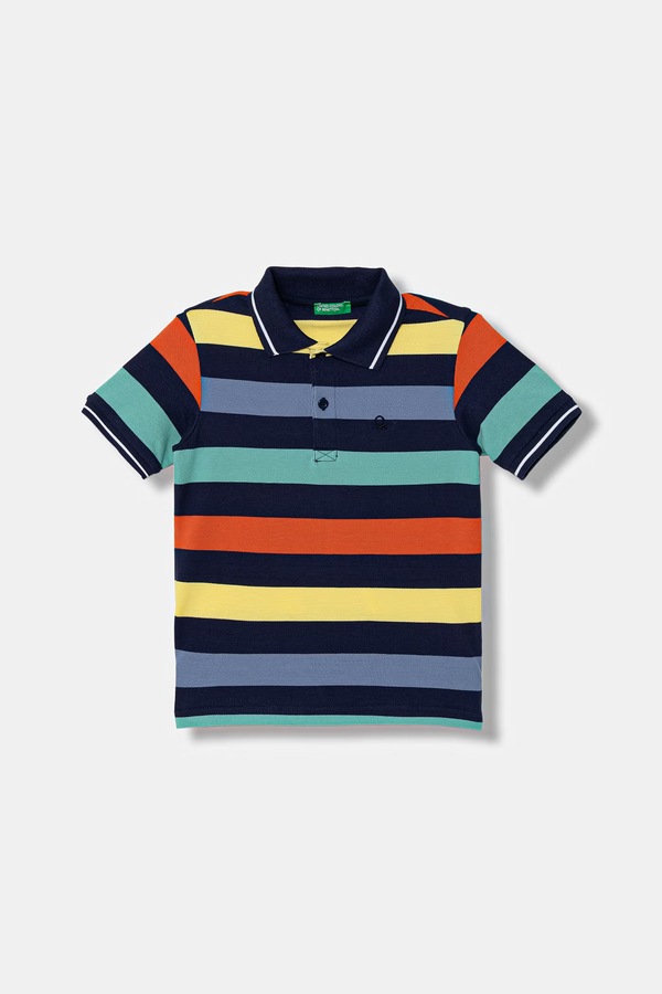 Поло дитяче бавовняне United Colors of Benetton колір барвистий
