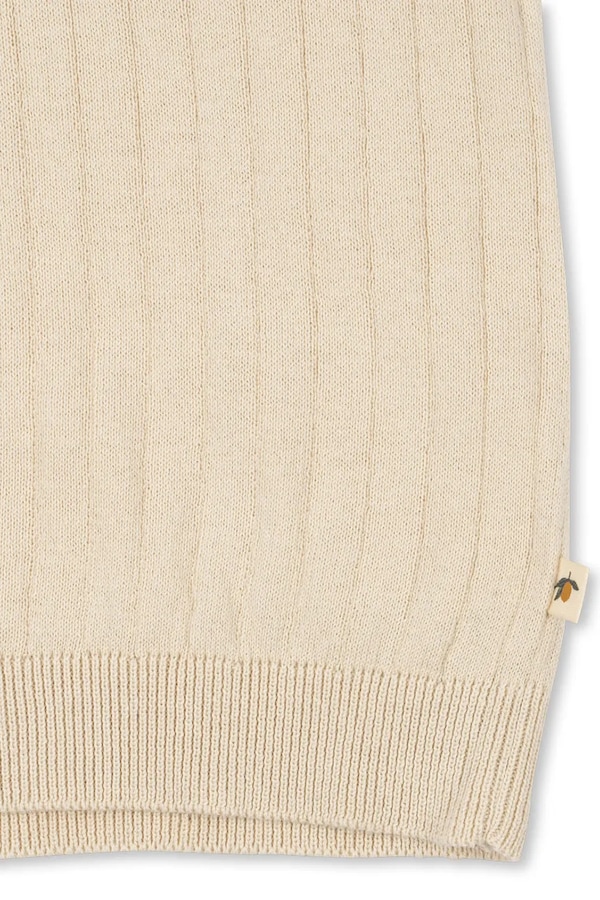 Поло дитяче бавовняне Konges Sløjd MIO KNIT POLO GOTS колір бежевий фото 4