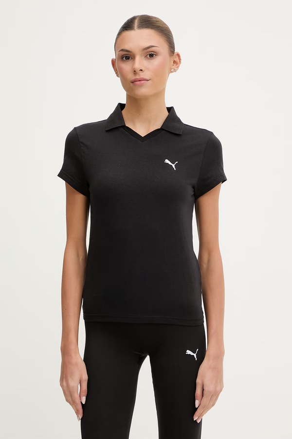 Поло жіноче бавовняне з еластаном Puma Baby Polo колір чорний
