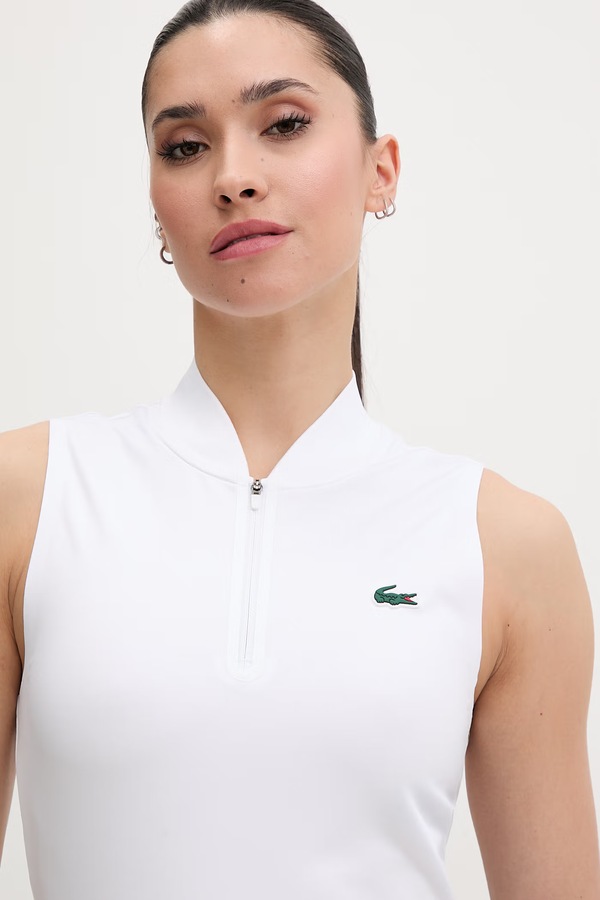 Топ жіночий Lacoste колір білий фото 4