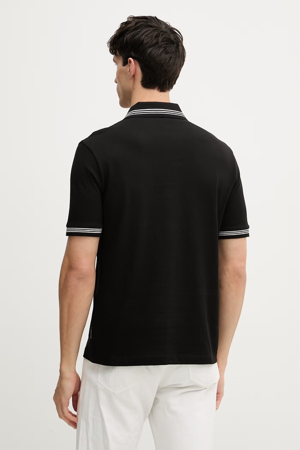 Поло мужское хлопковое Armani Exchange цвет черный фото 2