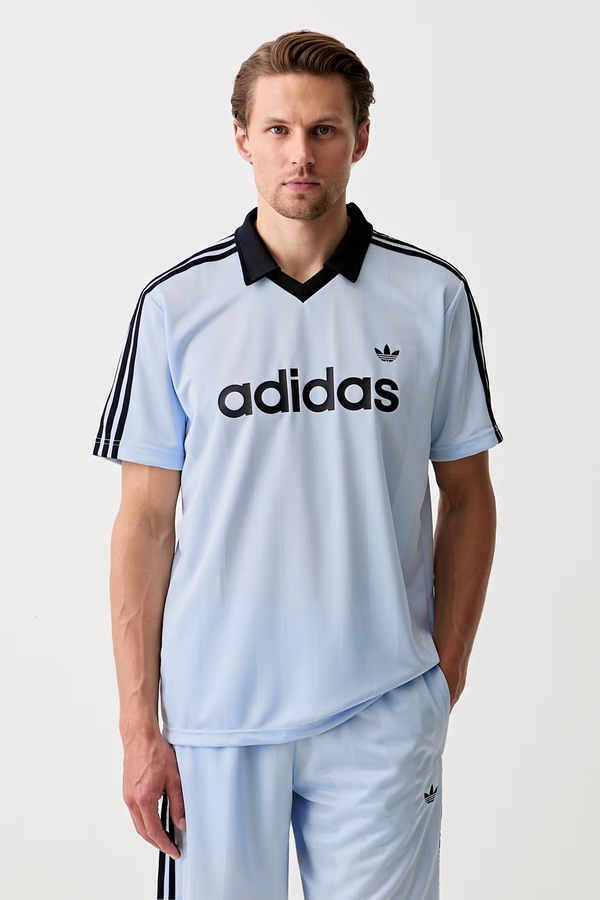 Поло чоловіче adidas Originals колір блакитний фото 4