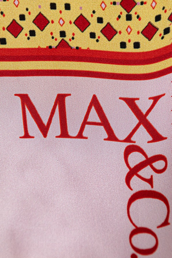 Шовкова шаль Max&Co. MCAASTI колір жовтий фото 2