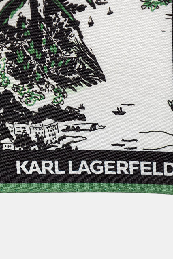 Хустка на шию жіноча шовкова Karl Lagerfeld K/SIGNATURE колір чорний
