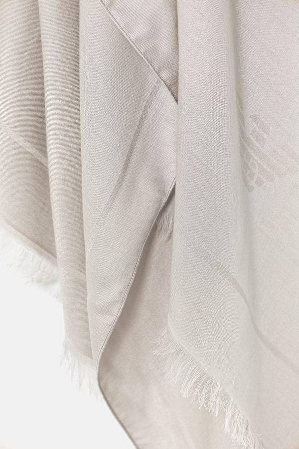 Шаль мужская из вискозы Emporio Armani цвет серый фото 2