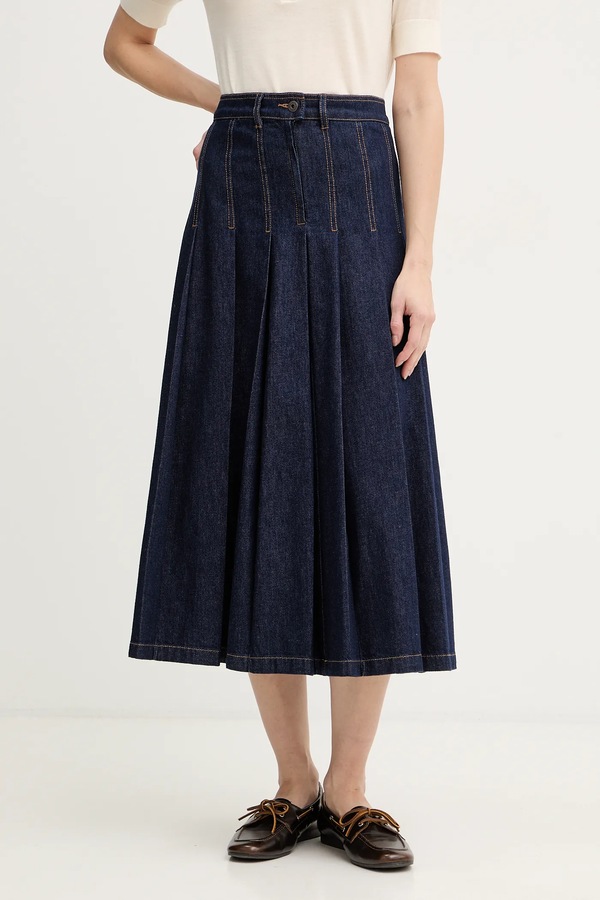 Джинсова спідниця Weekend Max Mara OVALE колір синій