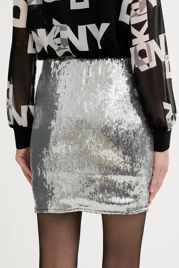 Спідниця DKNY колір срібний фото 2