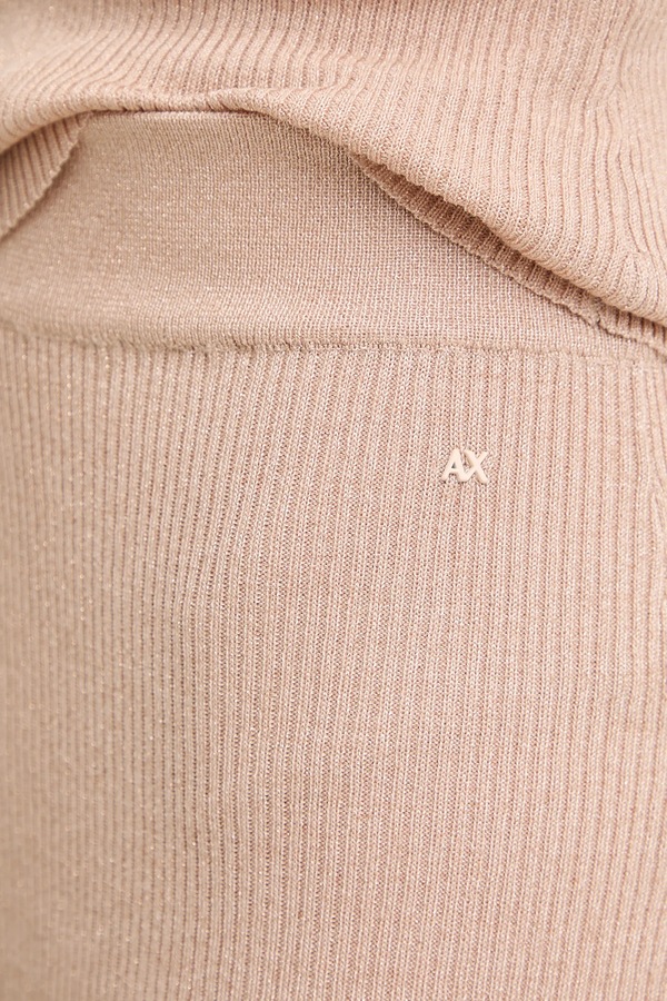 Спідниця Armani Exchange колір бежевий фото 4