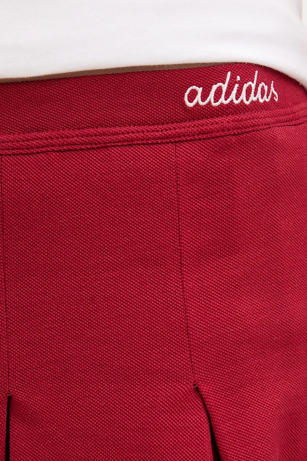 Бавовняна спідниця adidas колір червоний фото 4