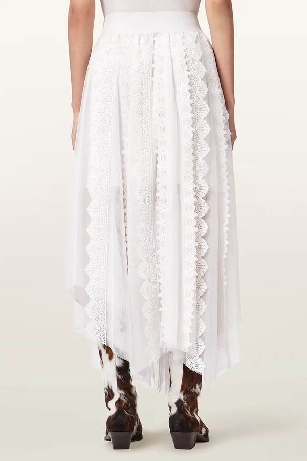 Спідниця AllSaints VASHTIE колір білий