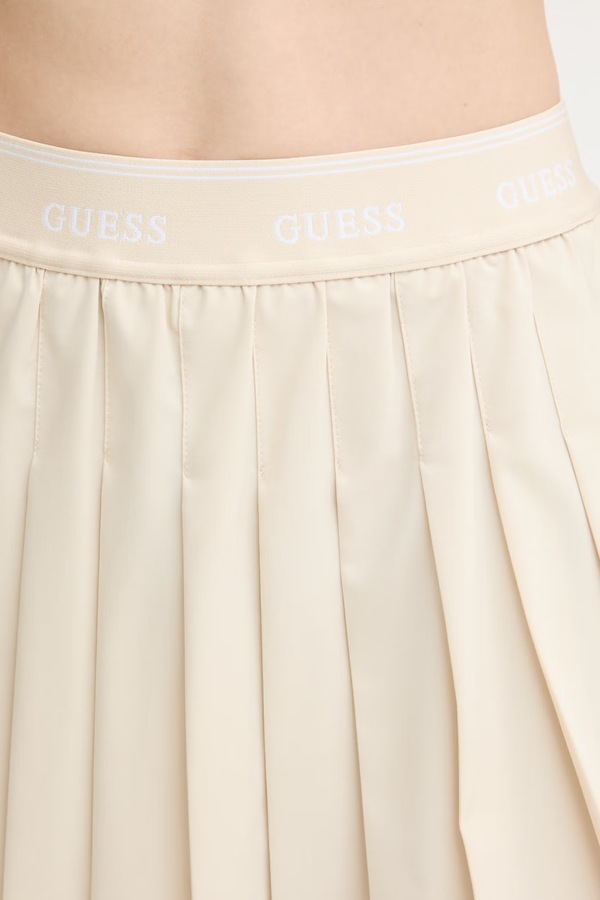 Плісирована спідниця Guess SELENE колір бежевий фото 4